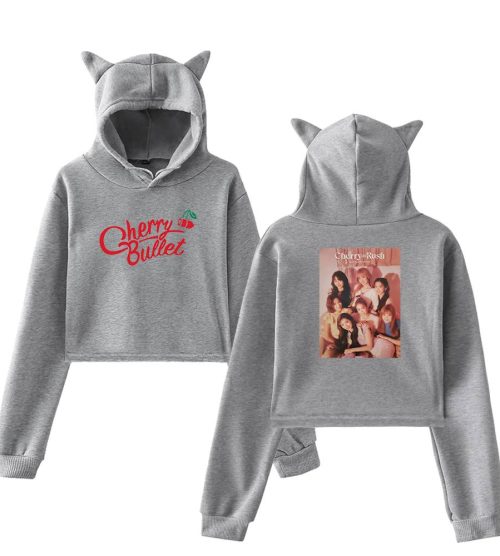 Cherry Bullet Cherry Rush Portrait Cropped Hoodie
