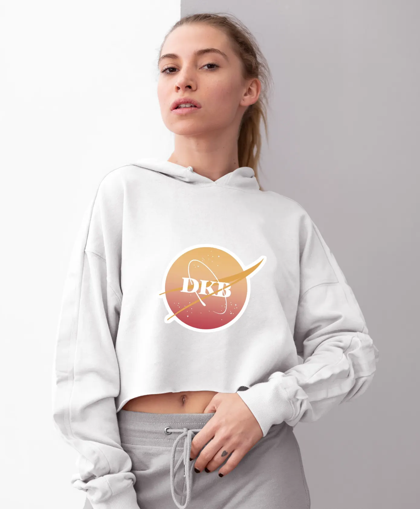 DKB Black Out Cropped Hoodie - Image 6