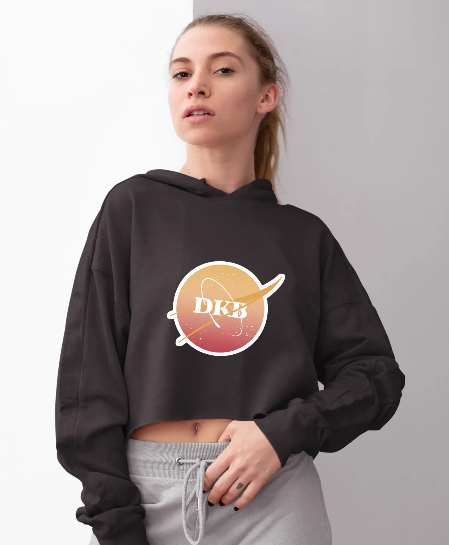 DKB Black Out Cropped Hoodie - Image 8
