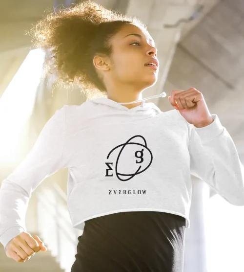 Everglow Code Collage Cropped Hoodie