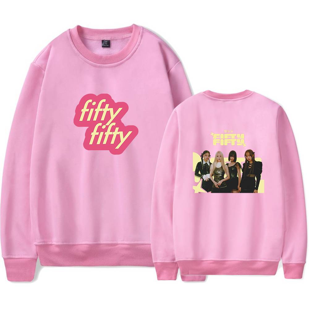 FIFTY FIFTY Pink Logo Sweatshirt - Image 5