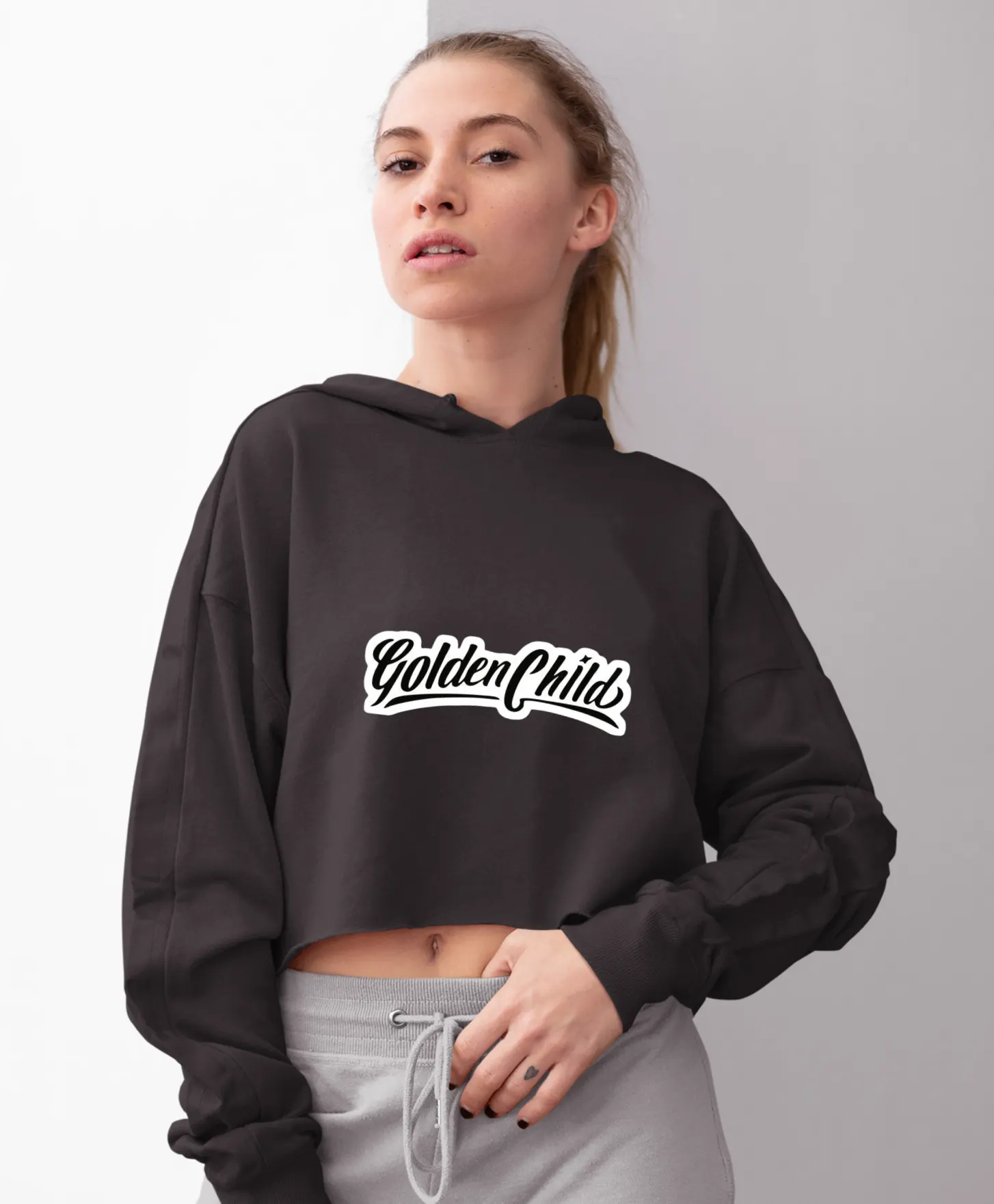 Golden Child Aura Cropped Hoodie - Image 6