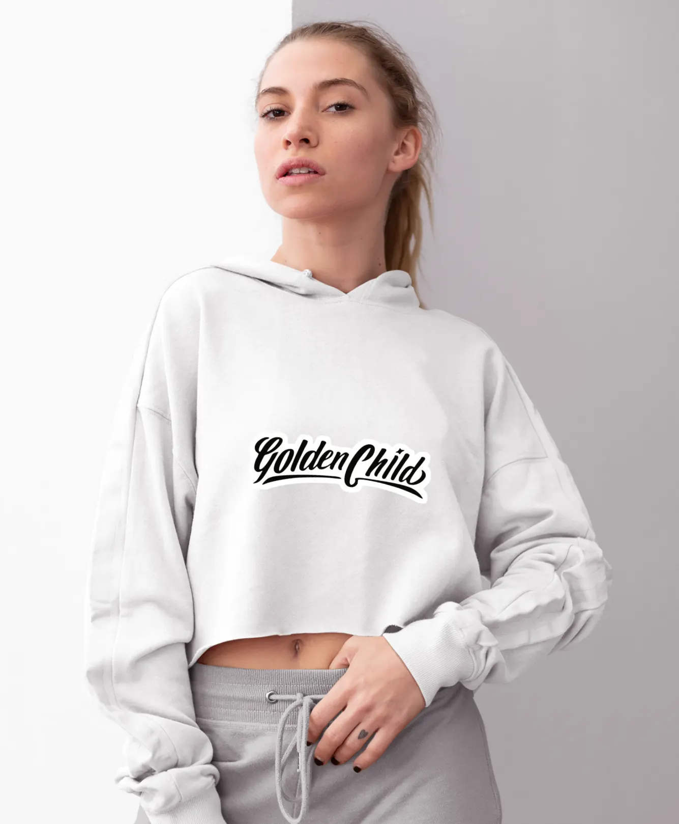 Golden Child Aura Cropped Hoodie - Image 8