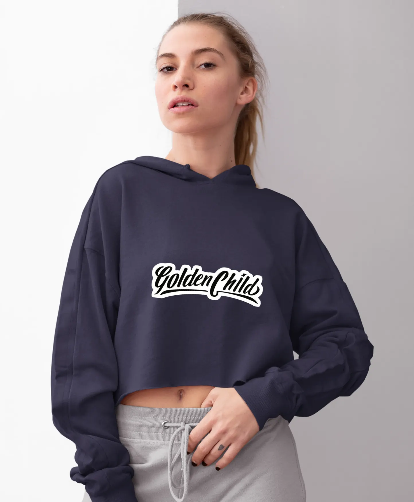 Golden Child Aura Cropped Hoodie - Image 10