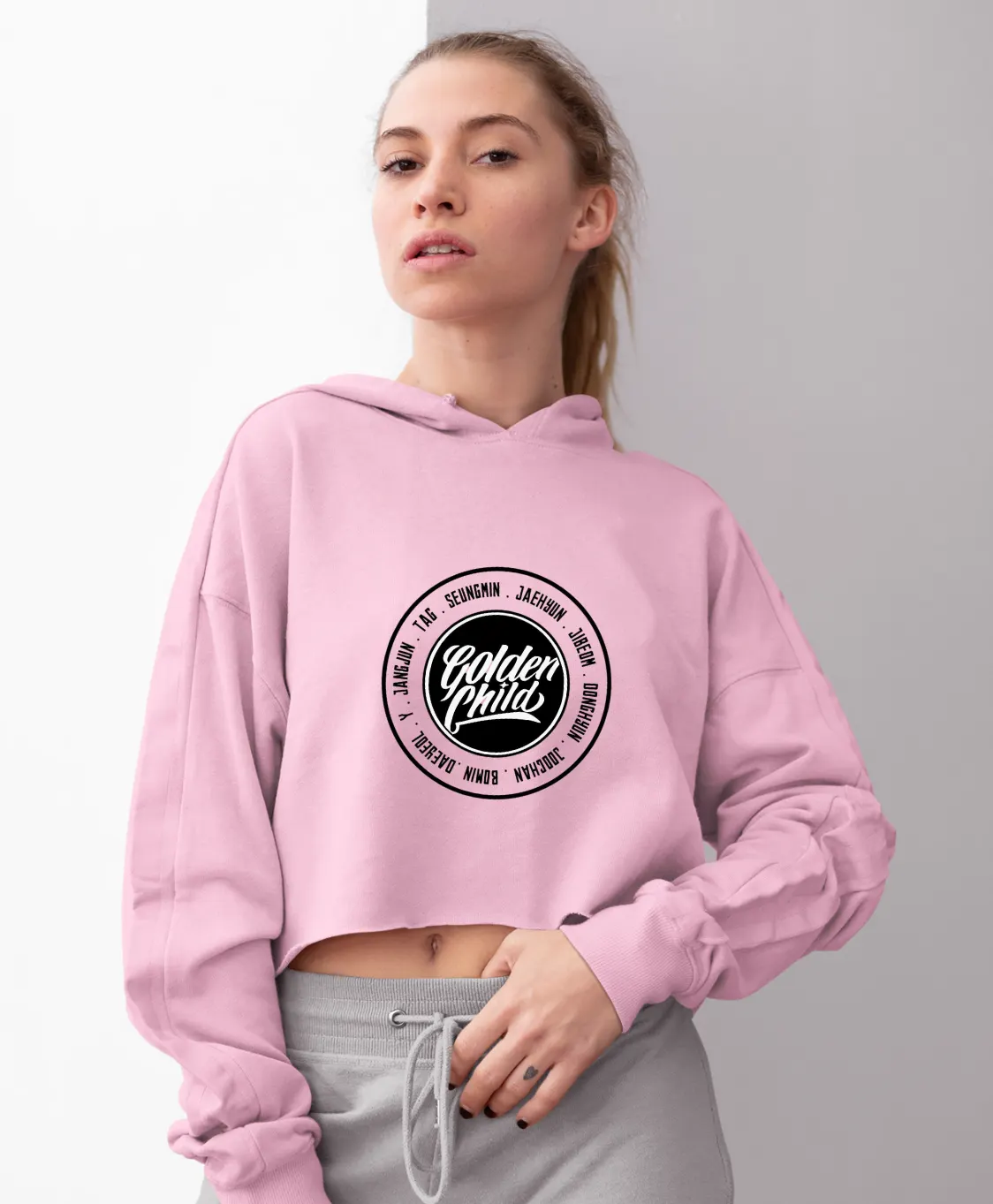 Golden Child Yes Cover Cropped Hoodie - Image 12