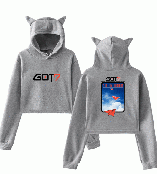 GOT7 Flight Log Departure Cropped Hoodie