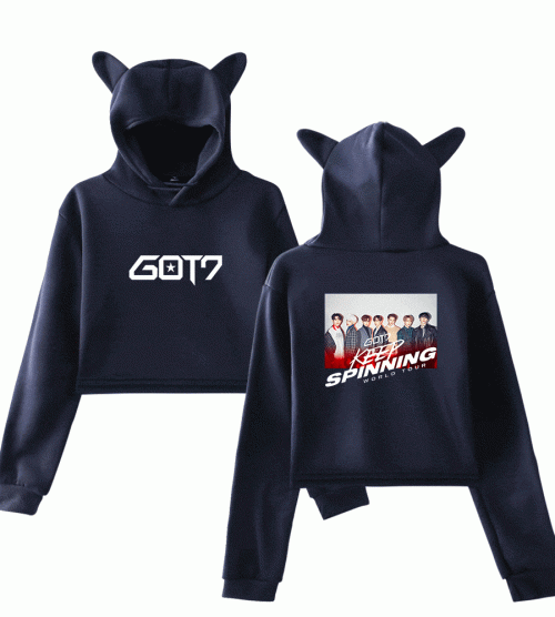 GOT7 Keep Spinning Cropped Hoodie