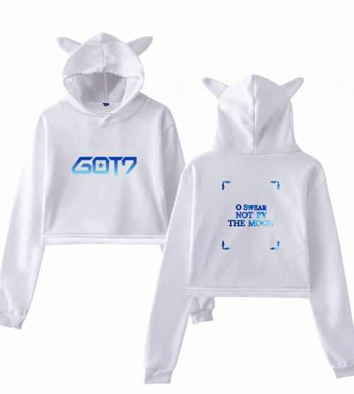 GOT7 Not By The Moon Cropped Hoodie