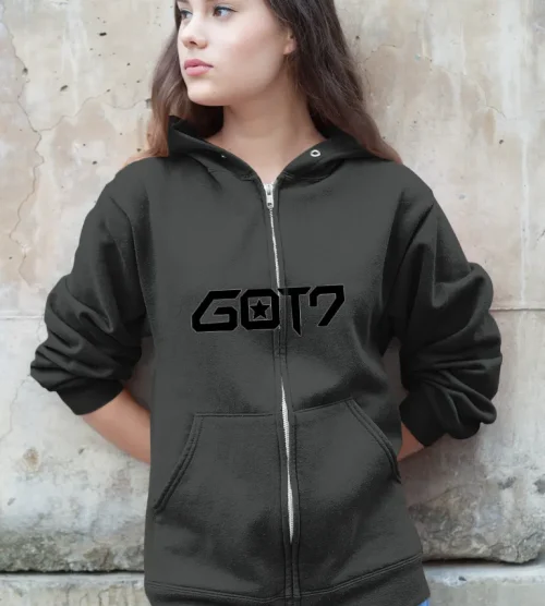 GOT7 Violet Plume Zip Hoodie