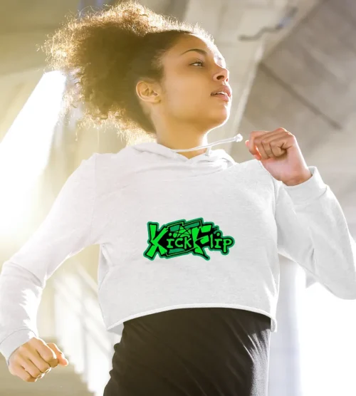 KickFlip Kick Off The Wall Cropped Hoodie