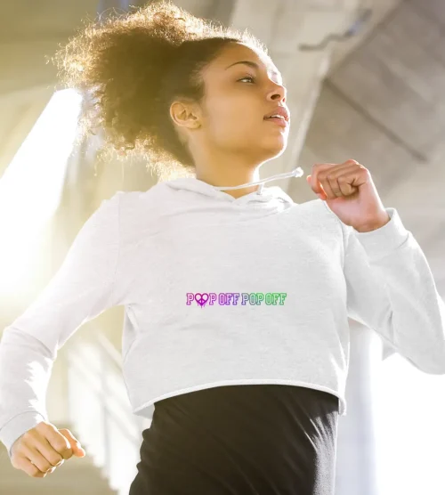 Kiiikiii Pop Off Pop Off Cropped Hoodie