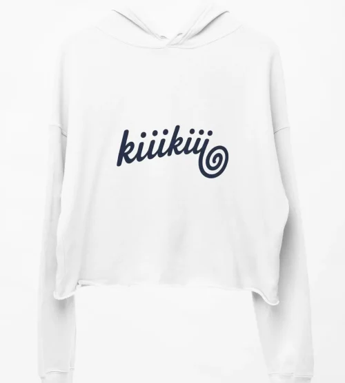 Kiiikiii Swirl Logo Cropped Hoodie