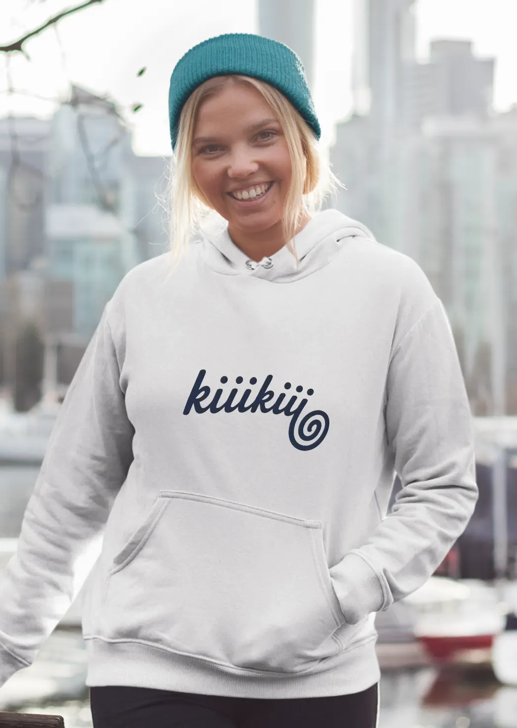 Kiiikiii Swirl Logo Hoodie - Image 5