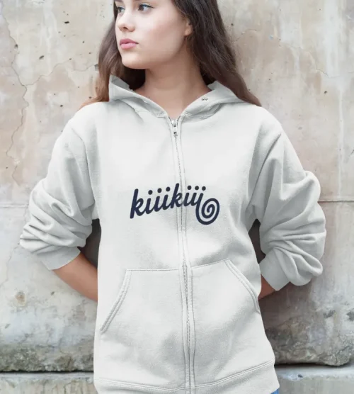 Kiiikiii Swirl Logo Zip Hoodie