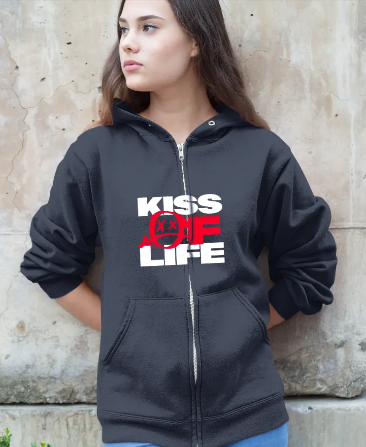 Kiss of Life Burning Eye Zip Hoodie
