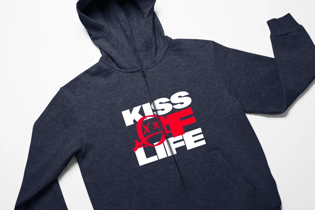 Kiss of Life Burning Eye Zip Hoodie - Image 3