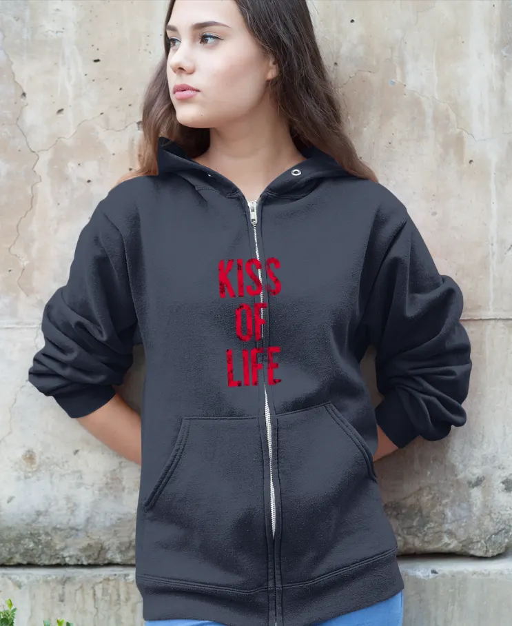 Kiss of Life Sticky Zip Hoodie - Image 9