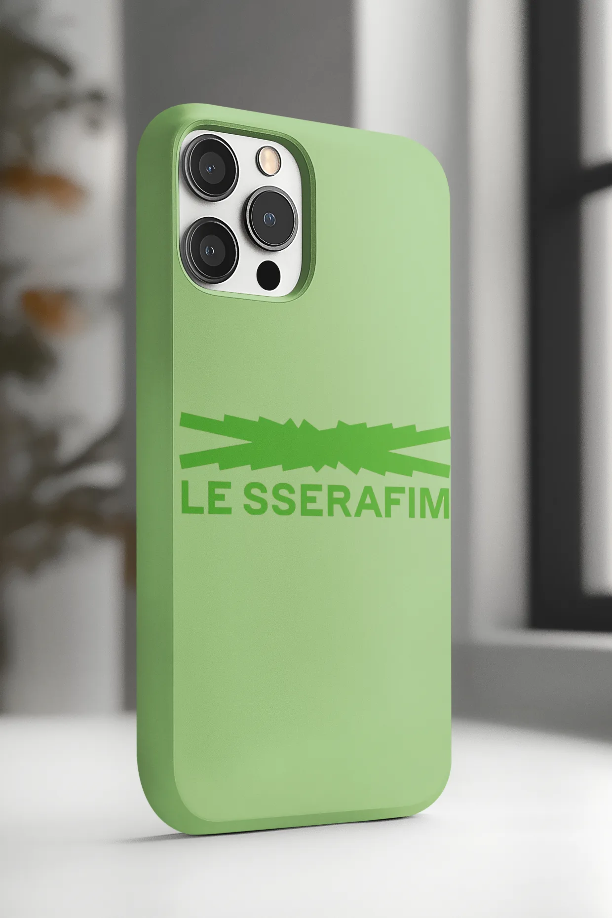 LE SSERAFIM Lime Crossed Logo Phone Case - Image 2