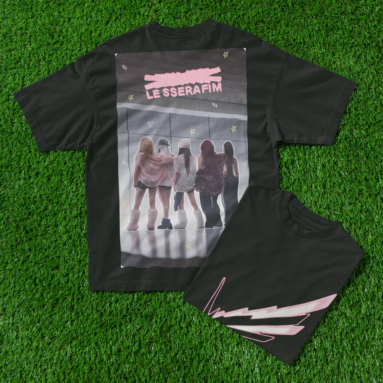 LE SSERAFIM Pink Rehearsal T-Shirt - Image 2