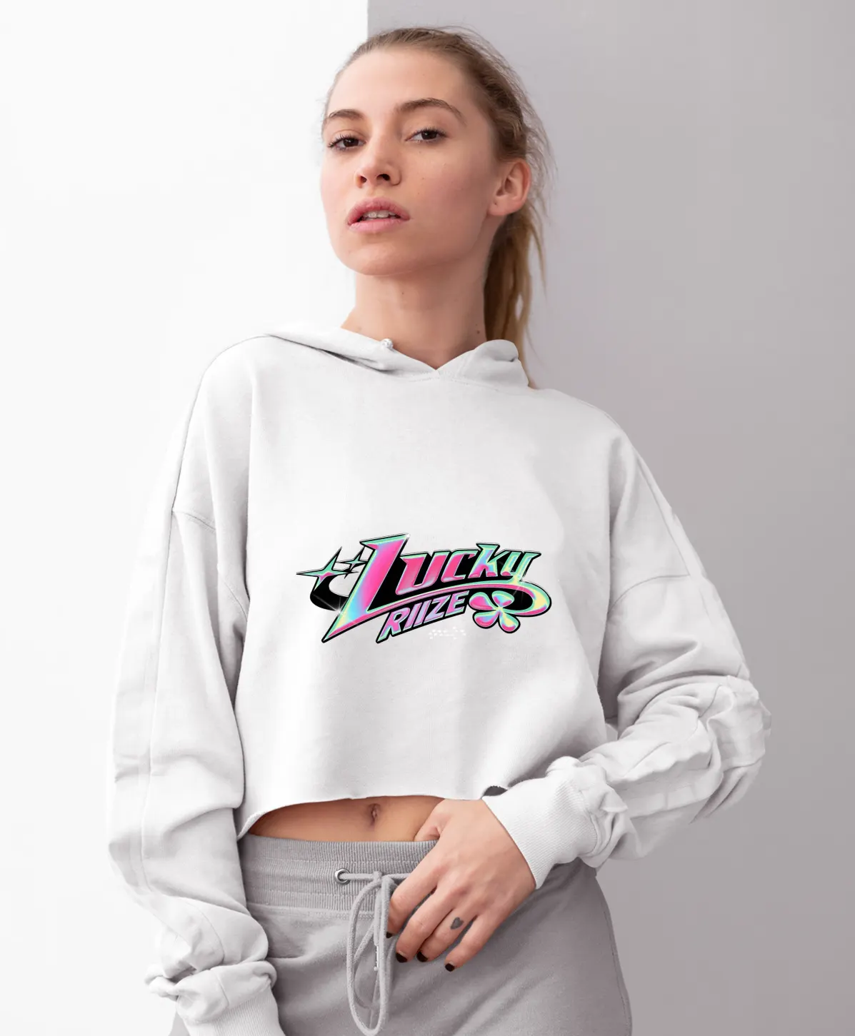 Riize Lucky Cropped Hoodie - Image 8