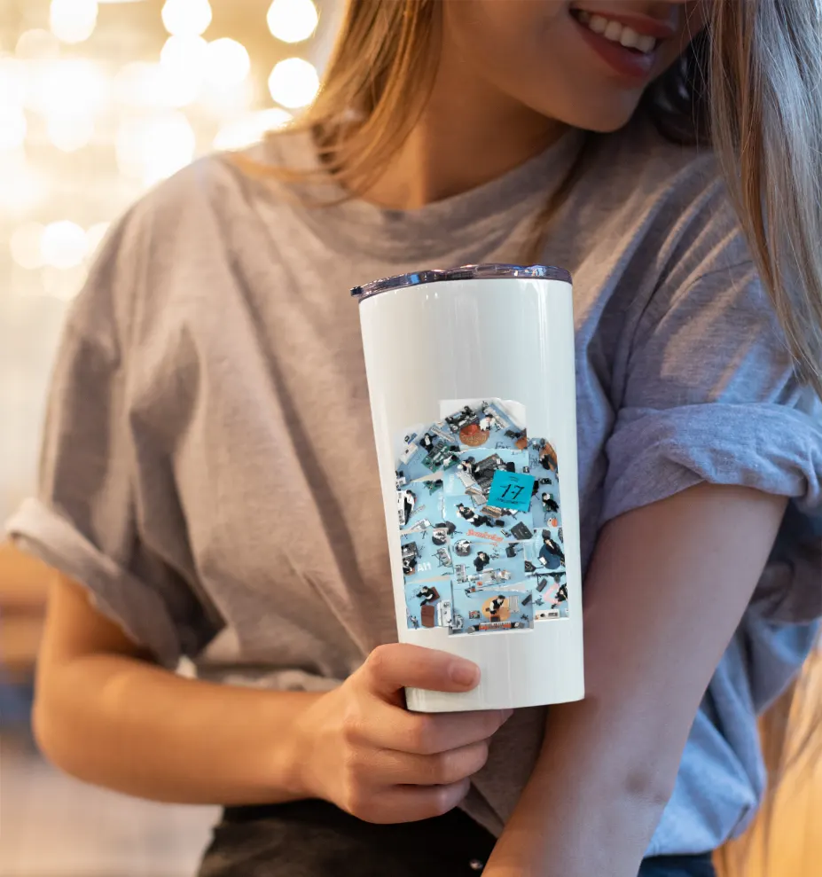 SEVENTEEN Right Here Collage Water Bottle - Image 2