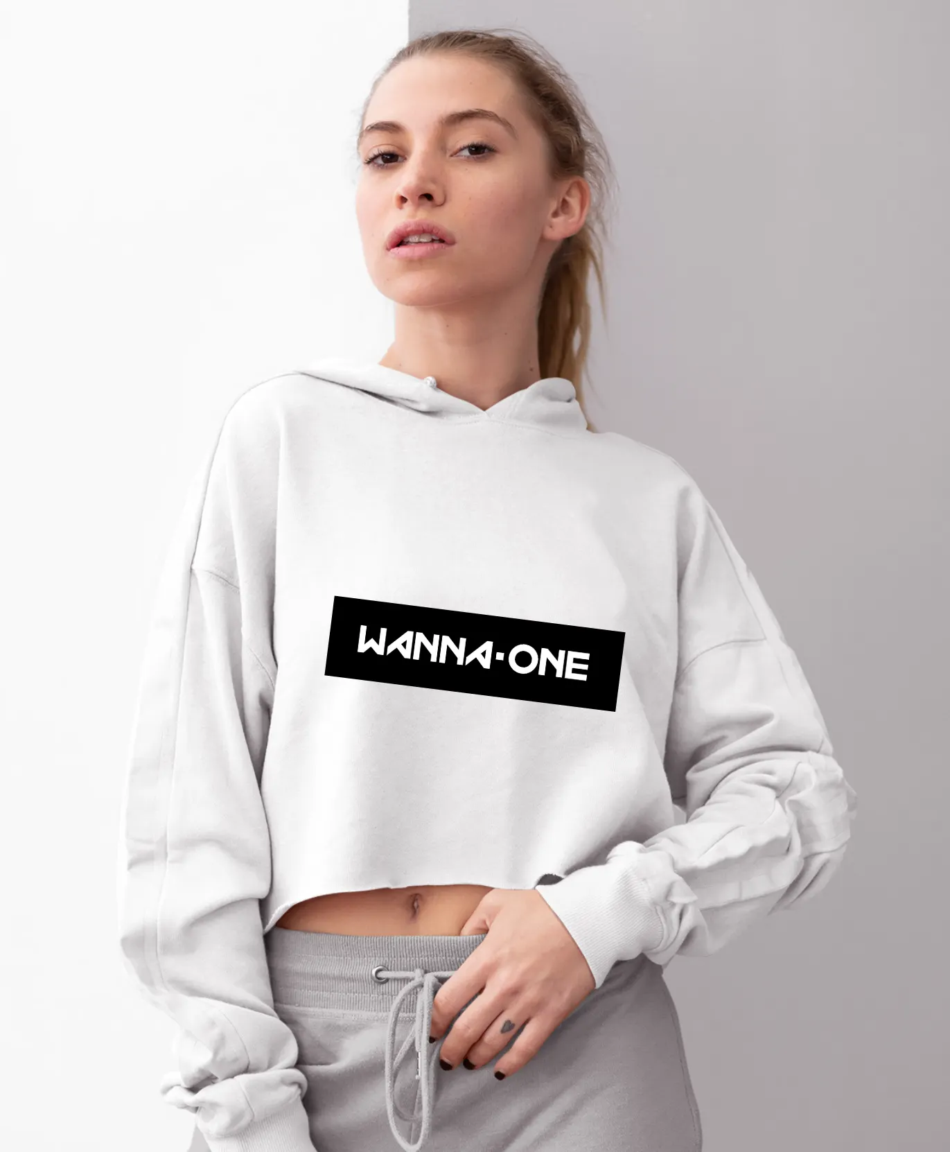 Wanna One Sunset Cropped Hoodie - Image 12