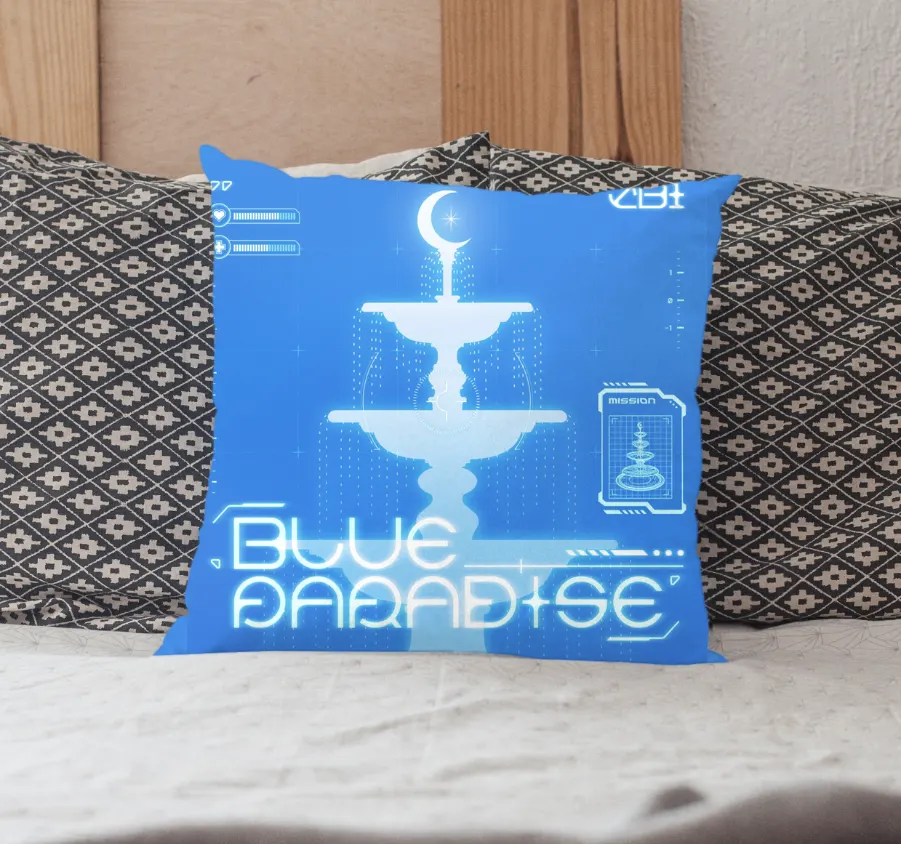 ZEROBASEONE Blue Paradise Pillow Case - Image 2